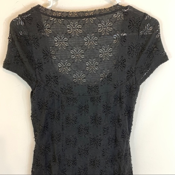 Free People Daisy Godet Slip Dress Black Lace - Picture 11 of 14